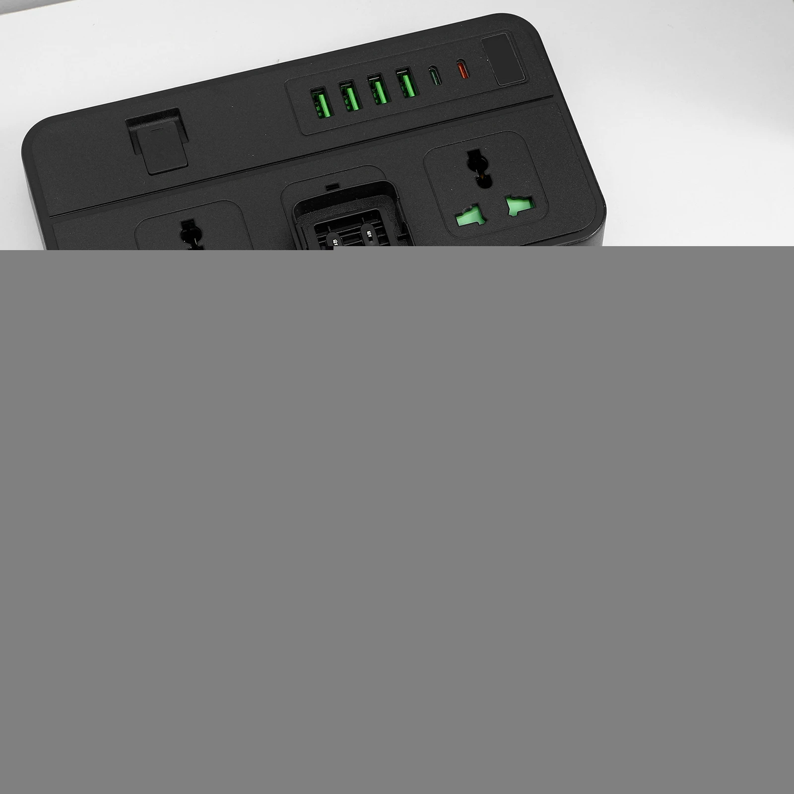 

Коробка для хранения зарядных вилок Держатель для денег Черный Стандарт США Настенный протектор Прочный пластик