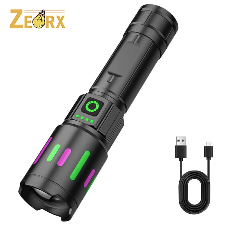 

Super Bright Flashlights, Zoomable Rechargeable Flashlight with 3 Modes IPX6 Waterproof Flash Light for Home Camping Hiking