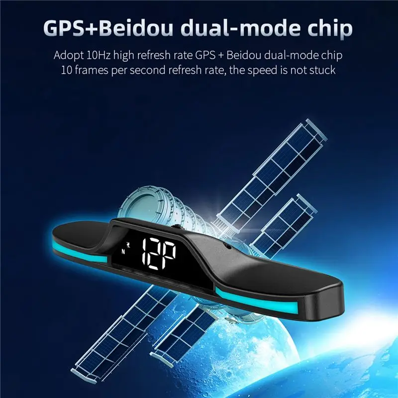 Compatible G15 HUD Head-Up Display GPS Speeding Alarm Driving Speed Car Display Universal