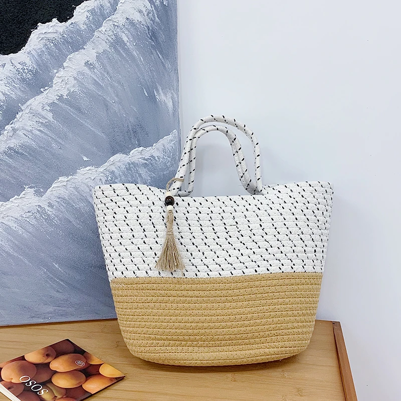 

Handmade Woven Bag for Women 2025 New Popular Beach Vacation Tote Bag, Large Capacity Handbag Bolsos De Gran Capacidad