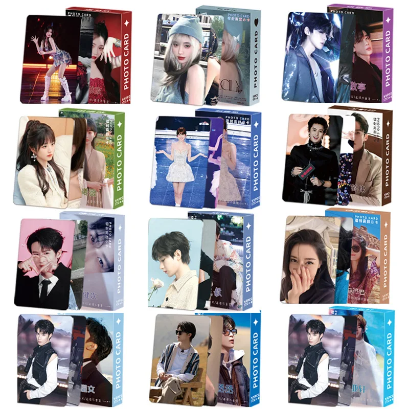 55PCS Xiao Zhan, Wang Yibo， Ju Jingyi， Zhao Lusi， GIDLELaser Card, 3-inch Small Card, Star Collection Card