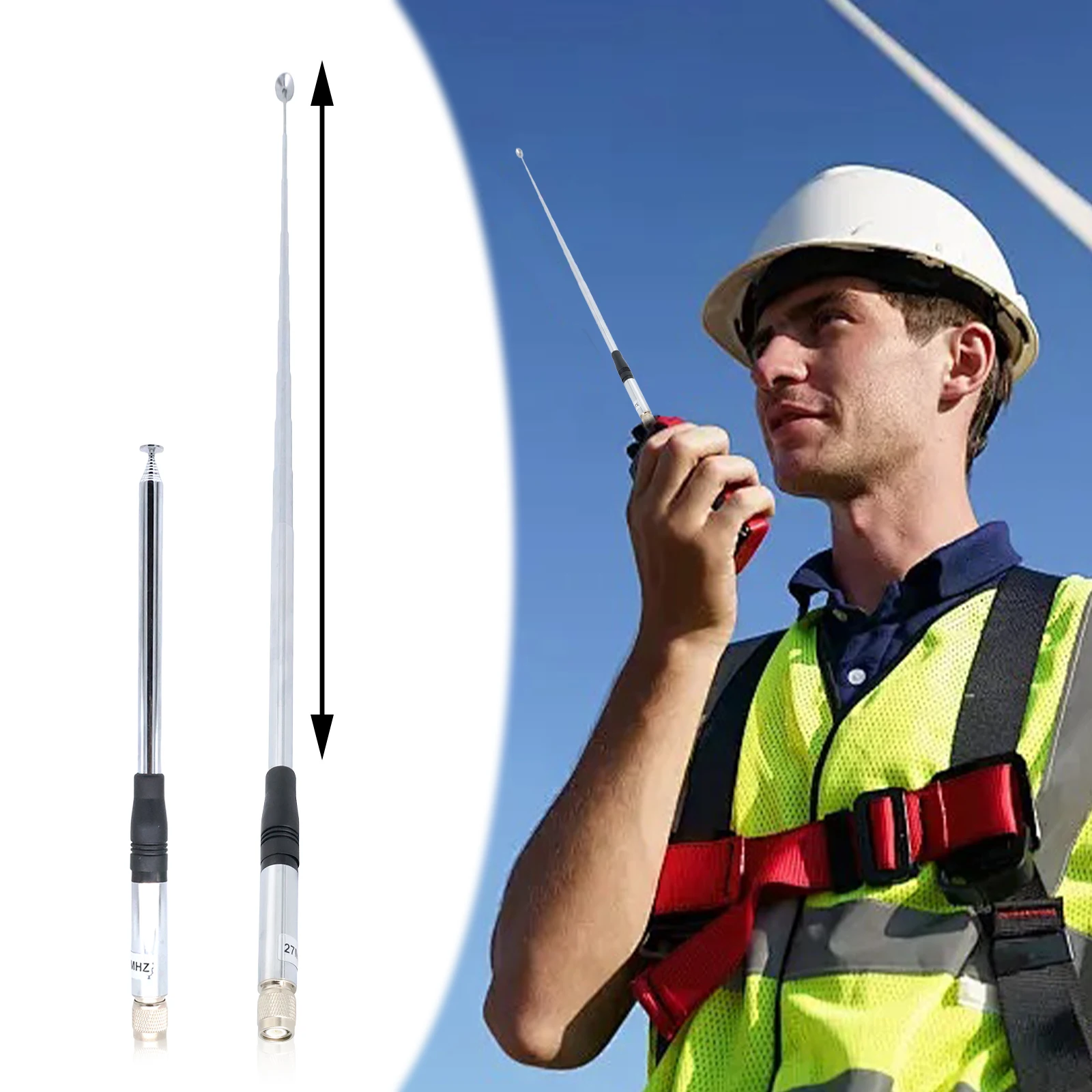 

27Mhz Antenna 9-Inch To 51-inch Telescopic/Rod Antennas TNC Connector Telescopic Antenna for CB Radio