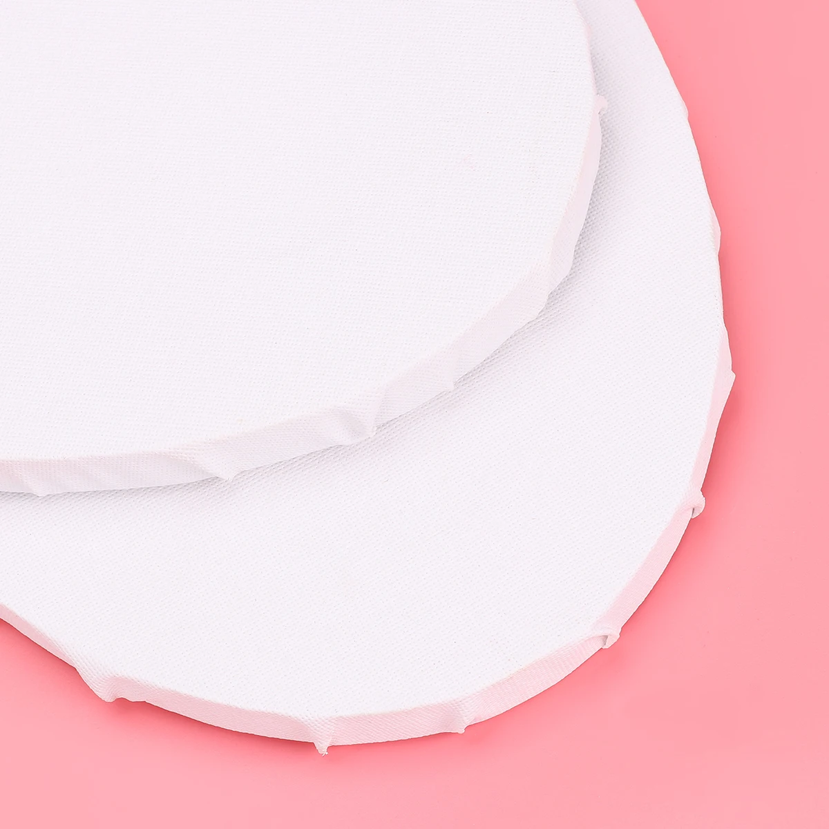 

2pcs White Round Cotton Painting Boards Durable Irregular Drawing Oil Panels for Students Creative Art Cloth Canvas
