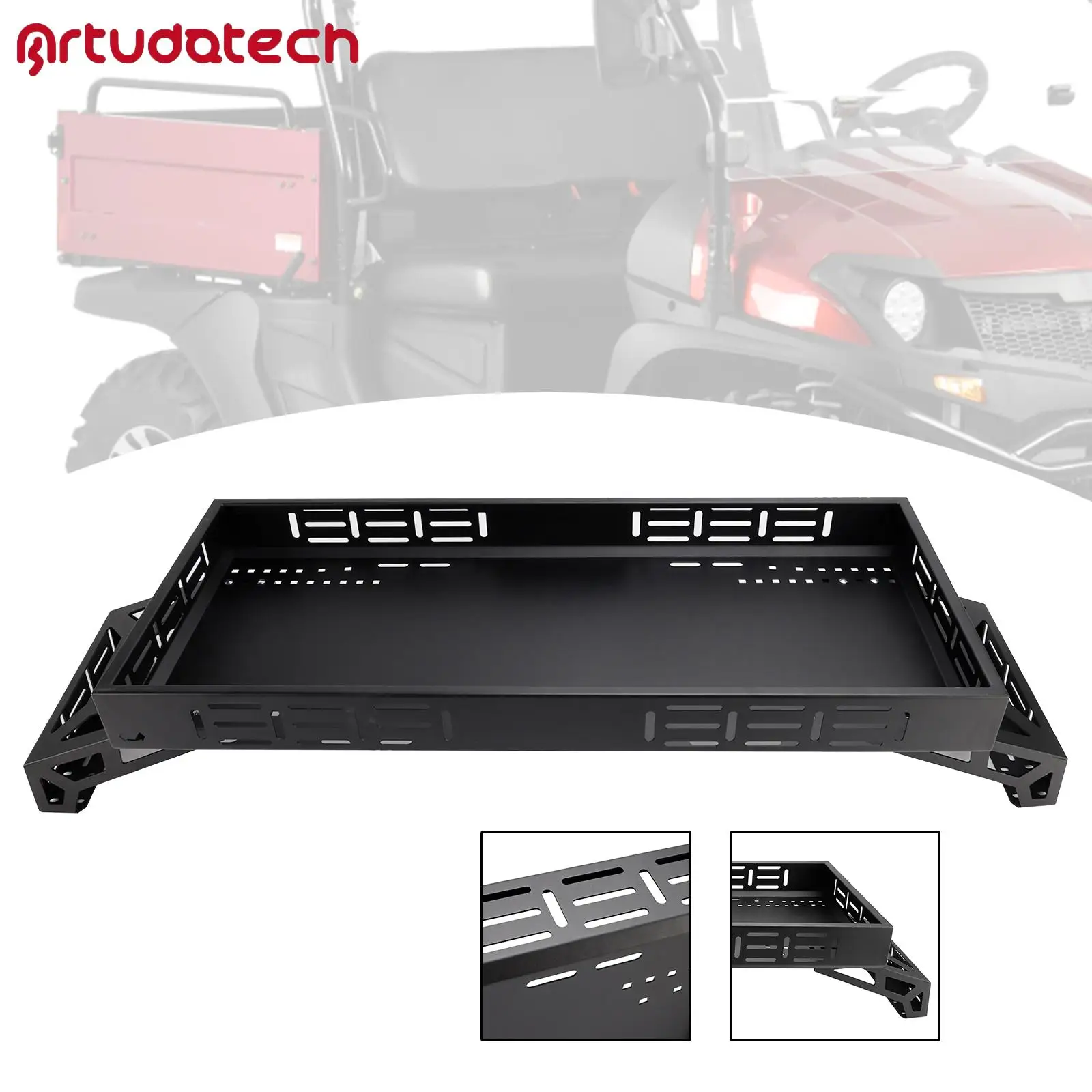 

Universal Utv Raised Metal Full-Bed Rack Steel for Polaris Ranger 900 Xp General