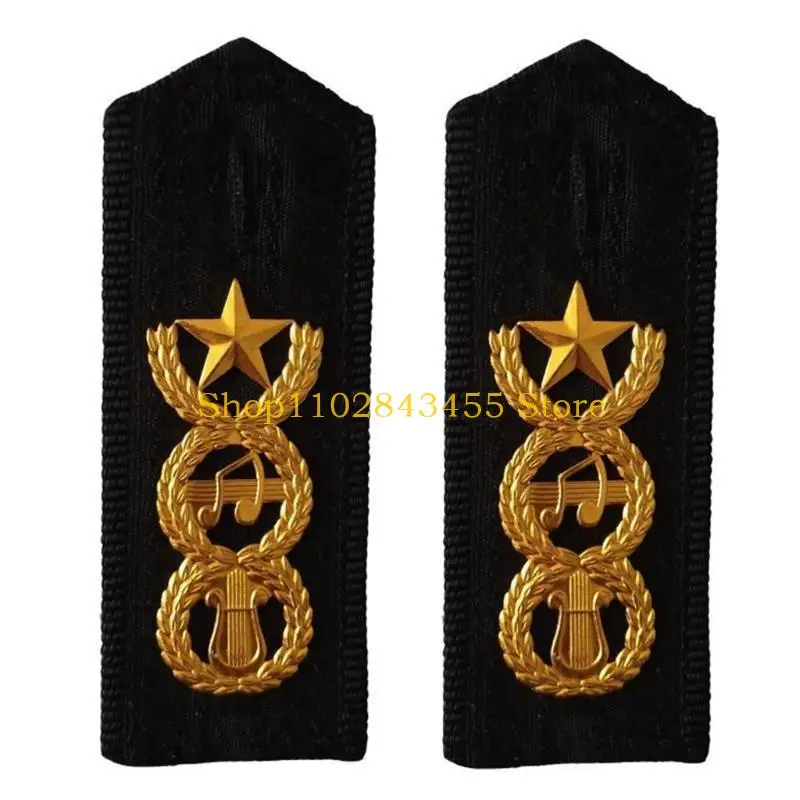 49MC Uniform Epaulettes Shoulder Bar/Collar Flower for Stage Shows Costume Accessories Shoulder Epaulettes Various Occasion
