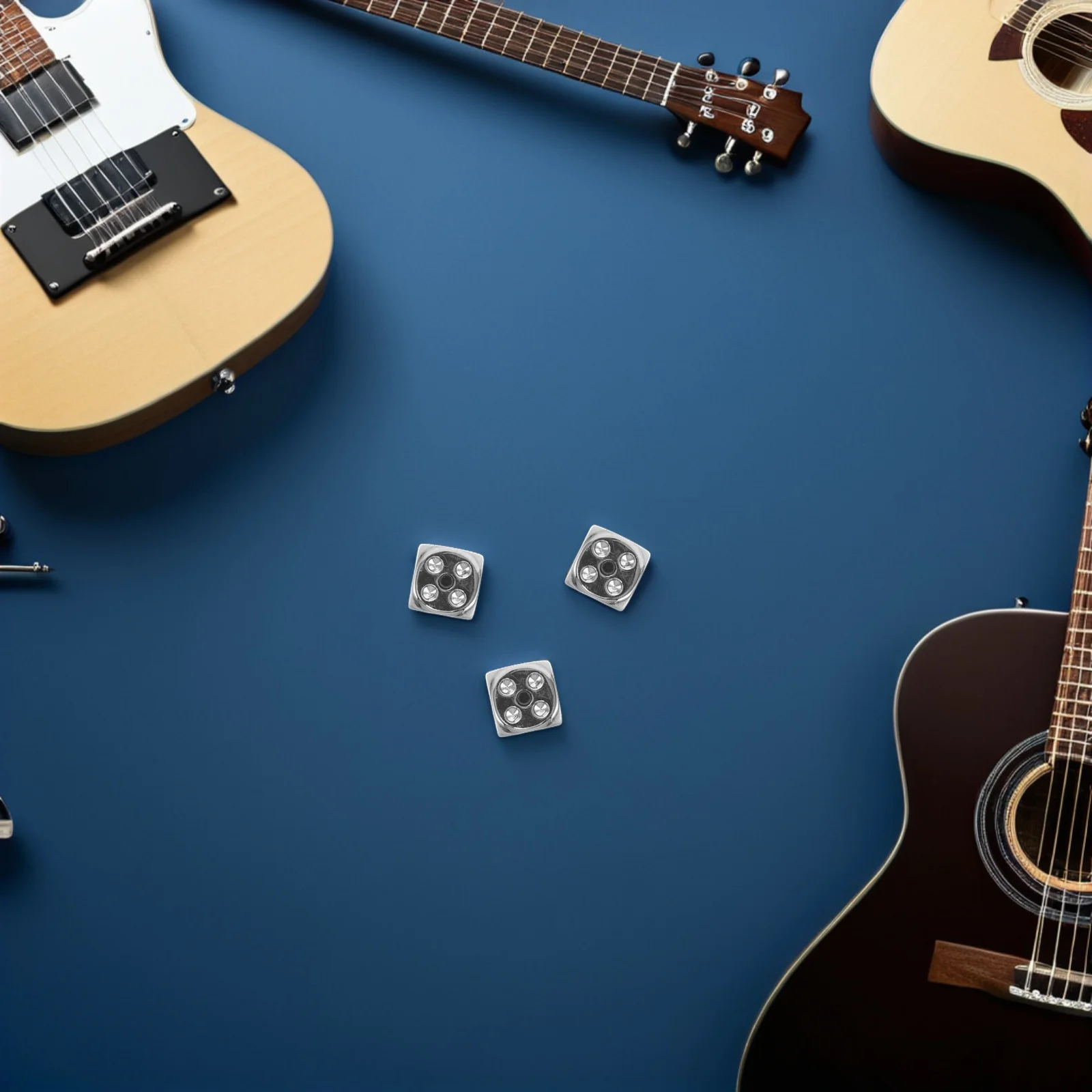 3 セットのギターハードウェアメタルコントロールノブデザインエレキギターベースボリュームトーン調整用レンチツールが含まれています