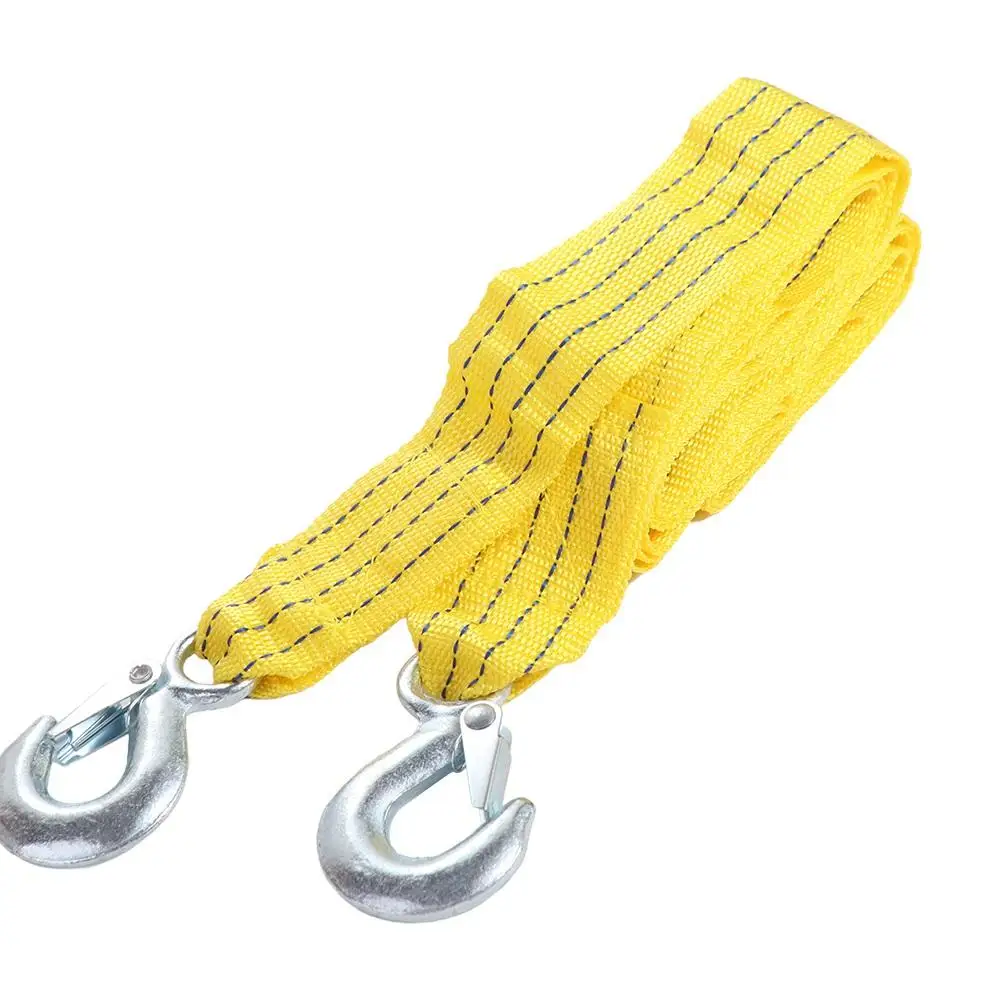 Heavy Duty Car Tow Cable 3M 4M High Strength Trailer Rope with Hooks 3 Ton 5 Ton Car Rescue Tool Car Accessories