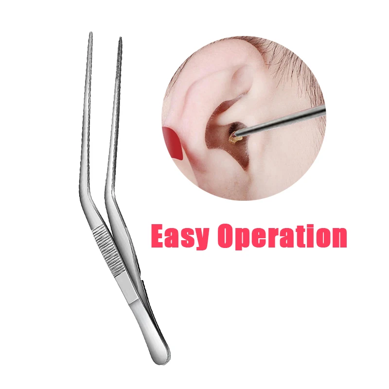 Medical Troeltsch Wilde Ear Dressing Forceps Wax Earpicker Removal Angled Clamp Clip Nasal Curved Earwax Clip Remover Tweezers