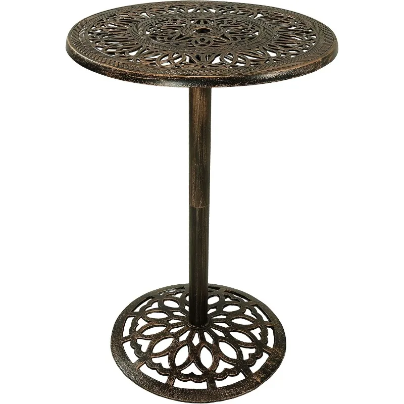 Hot Selling Products 40-Inch  Cast Iron Bar Height Patio Table Garden Table 26-Inch Tabletop Diameter Simple Strong and Durable