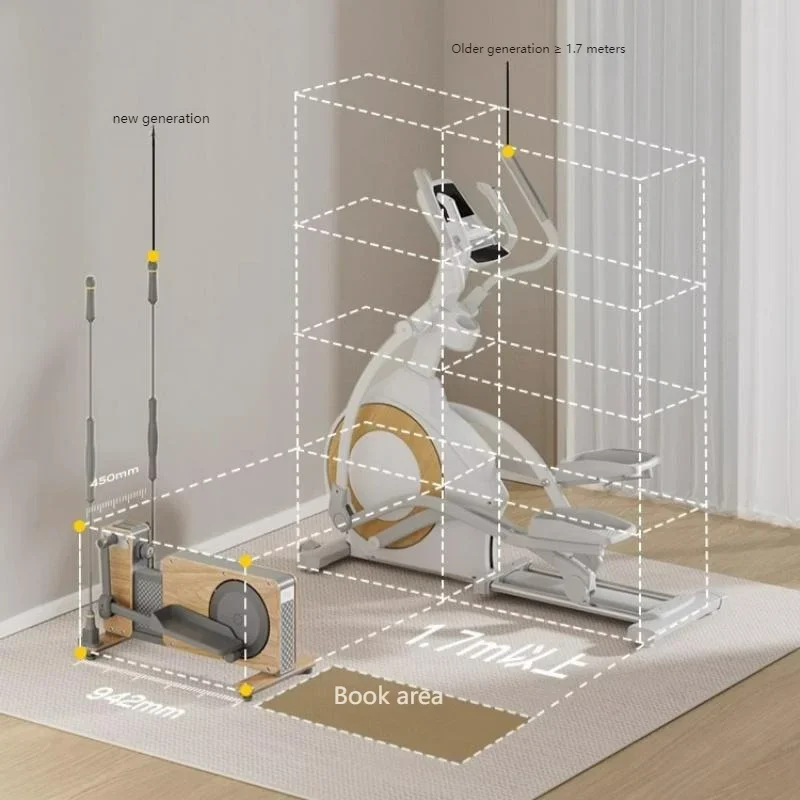 

Elliptical Machine Small Wooden Horse Home Fitness Sports Equipment Small Elliptical Indoor Weight Loss Silent Walking Meter