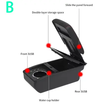 Pro Renault Duster loketní opěrku Nissan Terrano 3 Dacia Duster Oroch středová konzola úprava příslušenství 2010-2018 úložný prostor 8 nejlepší prodej Loketní opěrka Renault Duster - №6