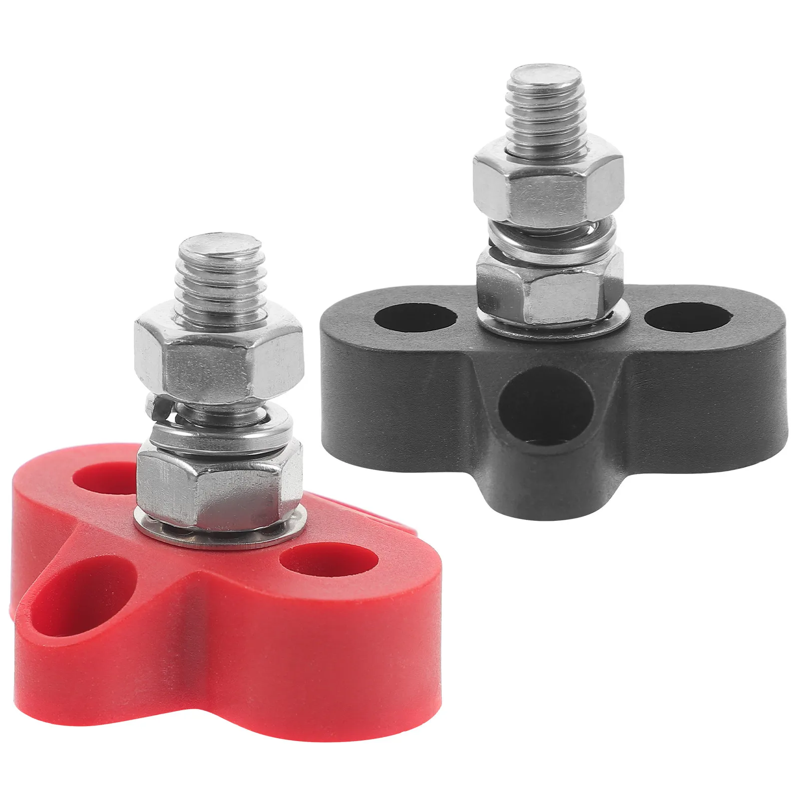 

2Pcs Terminal Posts Stainless Steel Car Terminal Block Bus Bar for Auto Boat Marine Junction Distribution