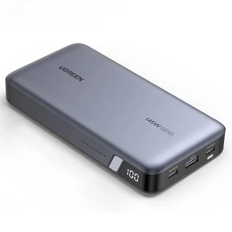 145W Power Bank 25000mAh Portable Charger USB C 3-Port PD3.0 Battery Pack Digital Display 65W Fast Recharge