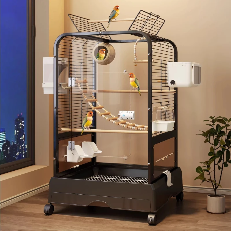 

Goldfinch Bird Cages Stainless Pedestal Toys House Supplies Bird Cages Parrot Large Accessories Jaula Para Canarios Pet Supplies