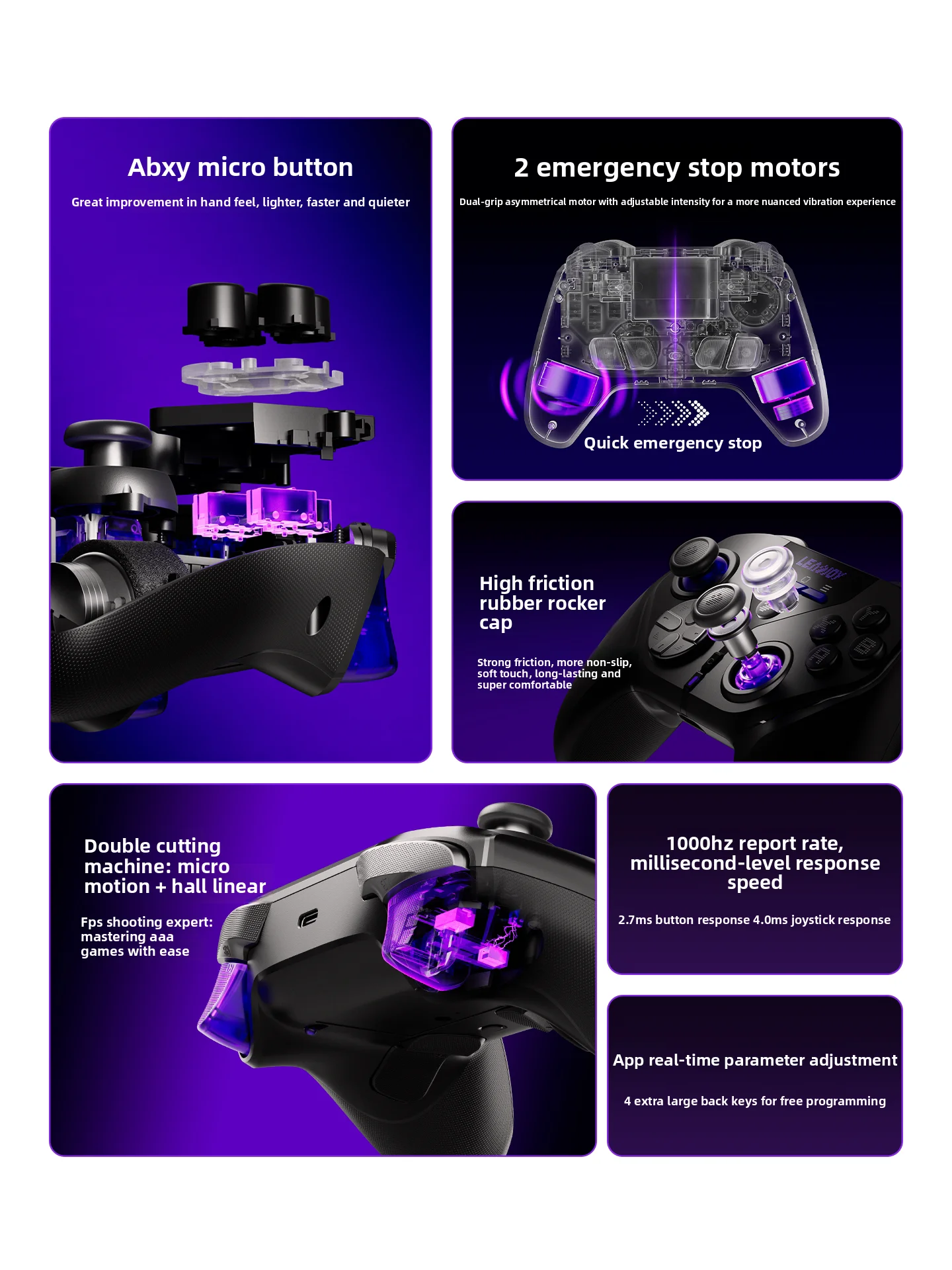 LeadJoy Xeno Plus ゲームコントローラー 2.4gワイヤレス 12bit TMR