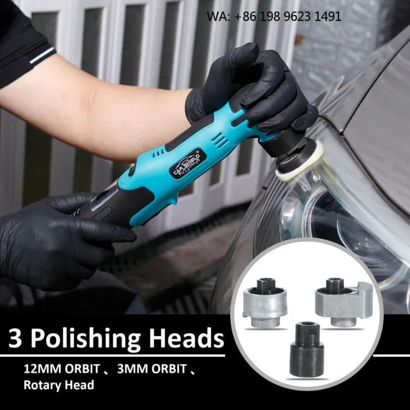 12V Mini Dual Track Buffing Frame 3/12mm Offset Complete Accessory Kit For Minor Vehicle Paint Surface Correction Work