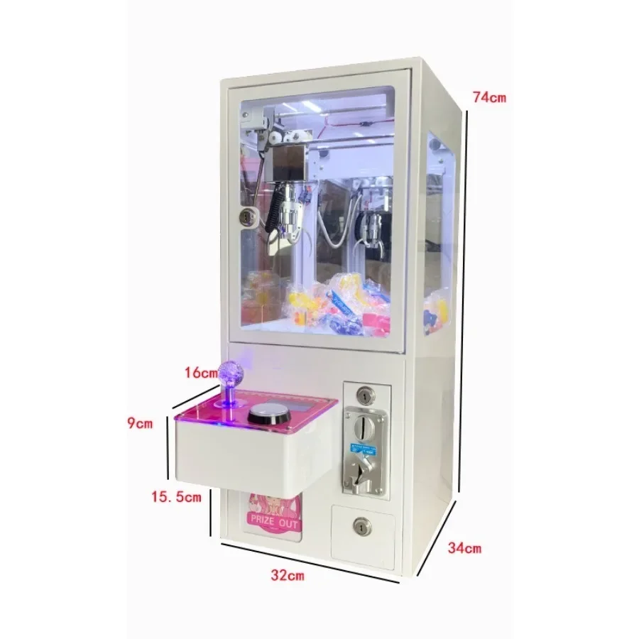 Mini Claw Crane Machine for Carnival, Arcade Grabber, Coin Operated, KTV, Cinema, 110V, 220V