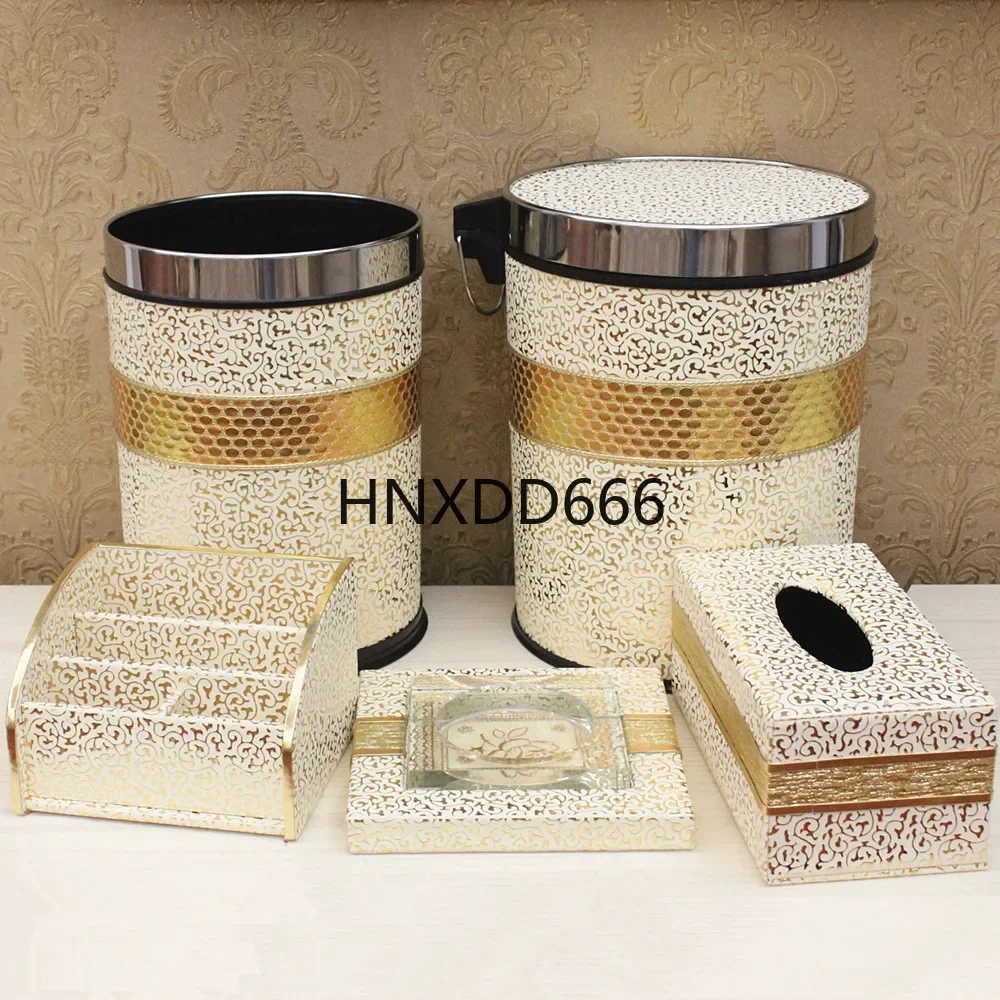European style household fashion creative bathroom kitchen living room pedal covered trash Food waste garbage recycling cubes