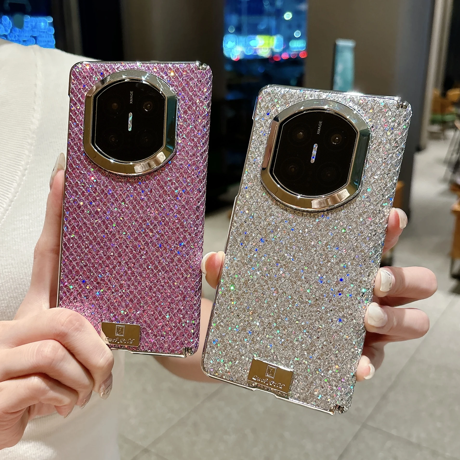 

Back Cover For Huawei Mate X5 X6 X7 Case Bling Diamond Glitter Pattern Hard PC Shockproof Phone Case