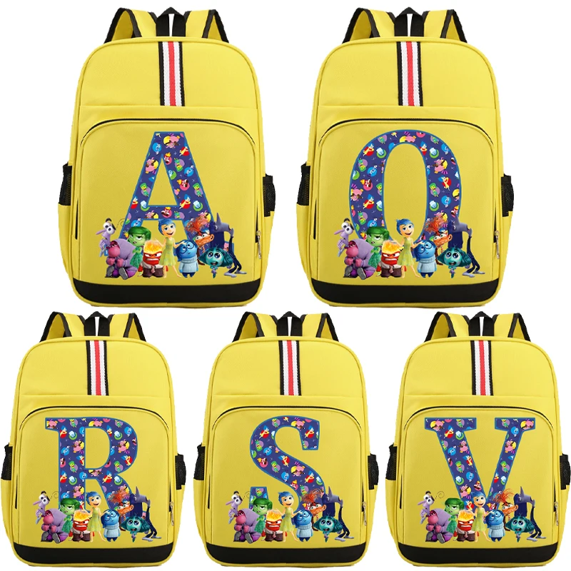 New Inside Out 2 Backpack Child Cute Cartoon Letter Printed School Bags Large Capacity Children\'s Backpack Kids School Supplies