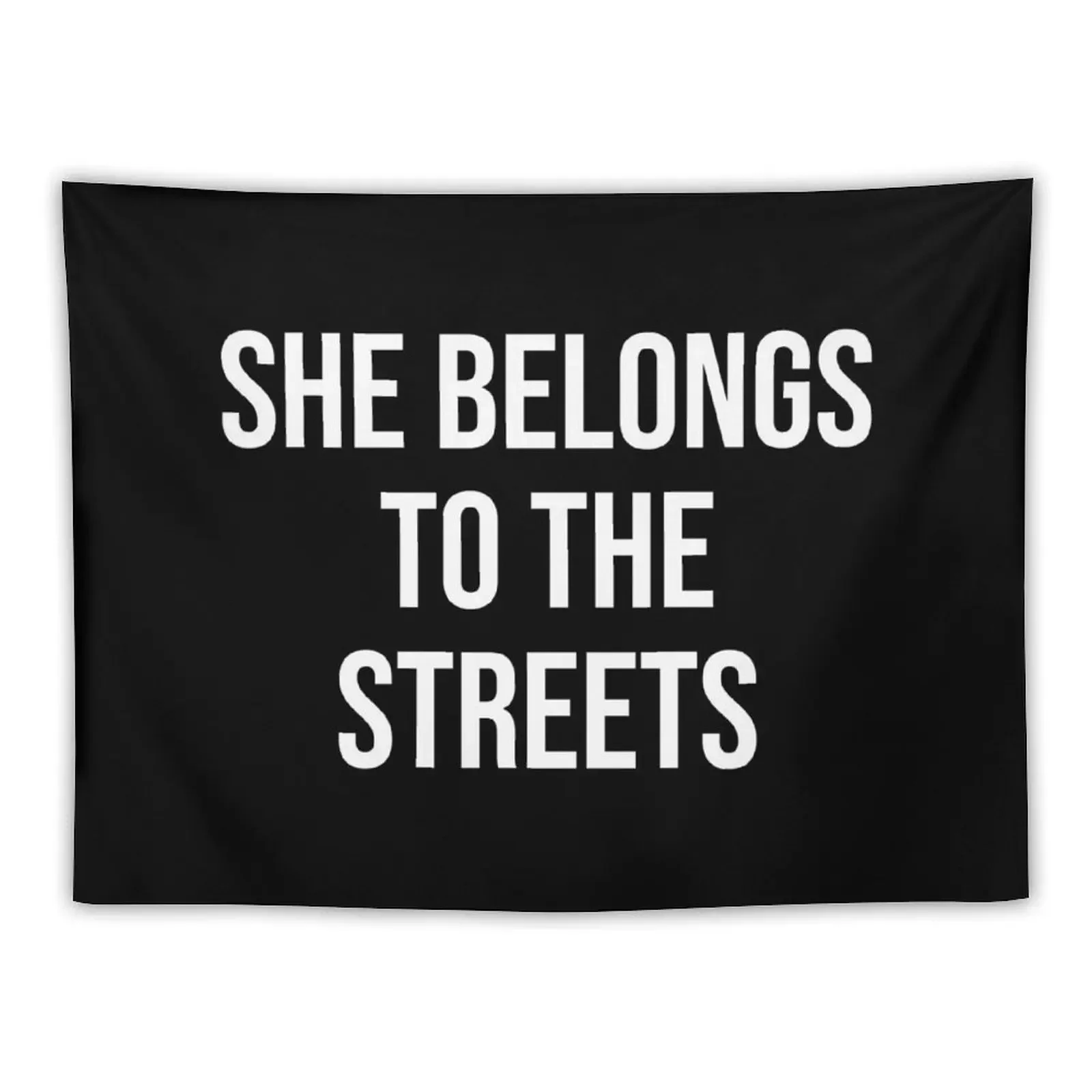 

She Belongs To The Streets - Cool Gift For Mom, Dad and Siblings Tapestry Home Supplies Decoration Room Room Aesthetic Tapestry