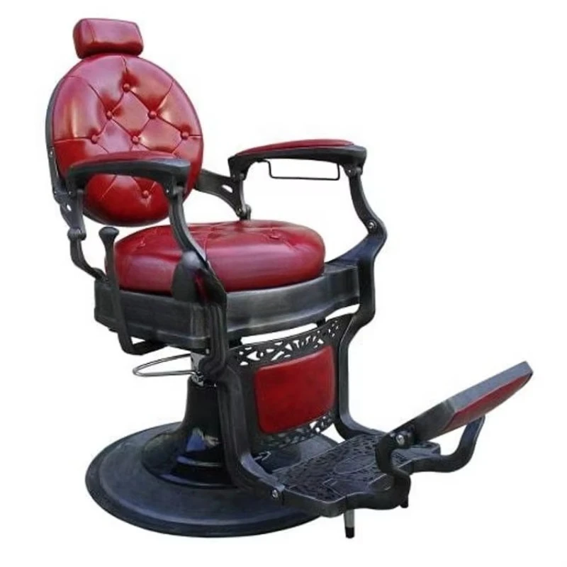 

New Style Modern Design Barber Chair with Chrome Base Durable Aluminum Material 360 Degree Rotation for Barber Shop Use