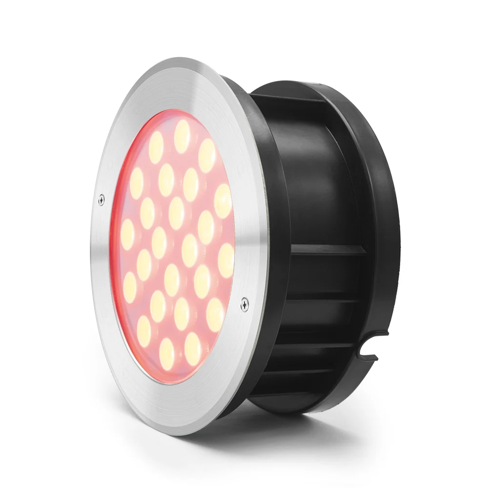 Hot Sales Round 18w Led Underground Lights External Control Ip68 Outdoor Spot Light Decoration Inground Lighting