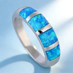 Opal Copper Ring for Women Men Gothic Vintage Jewelry Luxury Wedding Engagement Couple Matching Cocktail Rings Set Gift for Her
