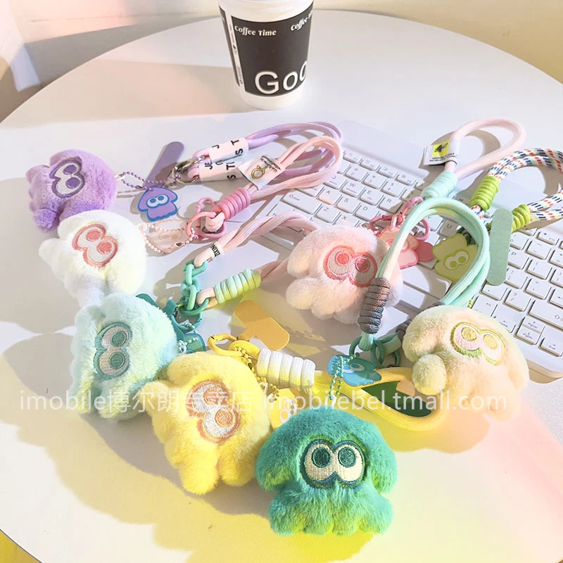 Game Splatoon 3 Plush keychain Mobile Phone Strap Cute Anime Inkling Backpack Pendant For Fans Gift