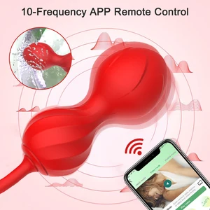 무선 앱 질 볼 볼스 여성을위한 진동선 질 근육 트레이너 Kegel Ball Egg 친밀한 섹스 장난감 성인 18 커 10 최고의 영업 섹스 볼 -17