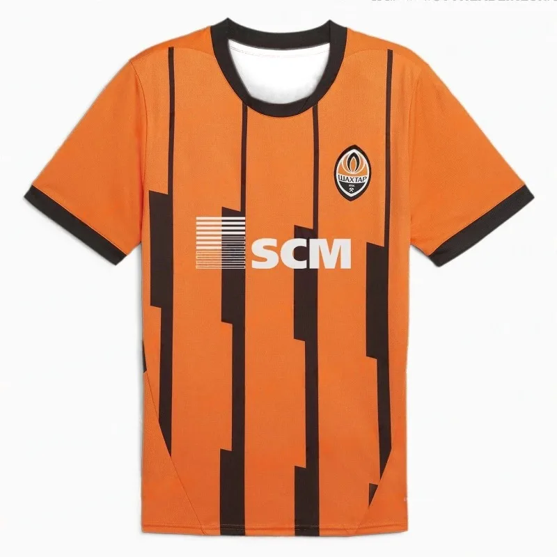 24-25 Aliav Shakhtar Donetsk Home Away Short Sleeved Football T-shirt for Adults and Children, Comfortable and Breathable