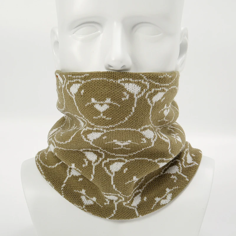 

Ring Neck Collar Women Scarf Winter Warm Casual Fashion Luxury Design Scarves Thick Wool Knitted Muffler Elastic Yarn Lady Shawl