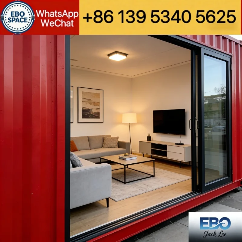20ft Expandable Container House Prefab Modular Design Quick Installation 2 Bedroom for Residential Resort Camp Use