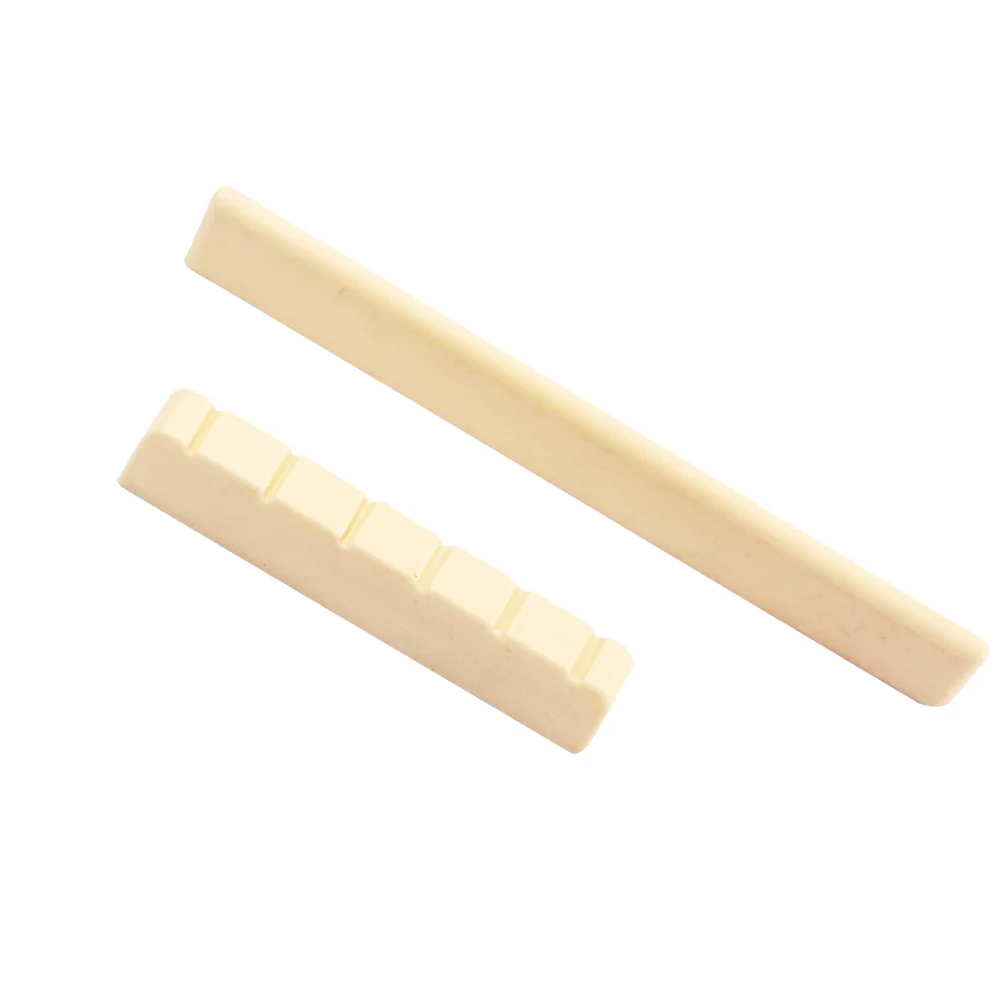 Guitar Nut Bridge Classical Saddle and Blank Bone Black Acoustic Accessory Kit Neck