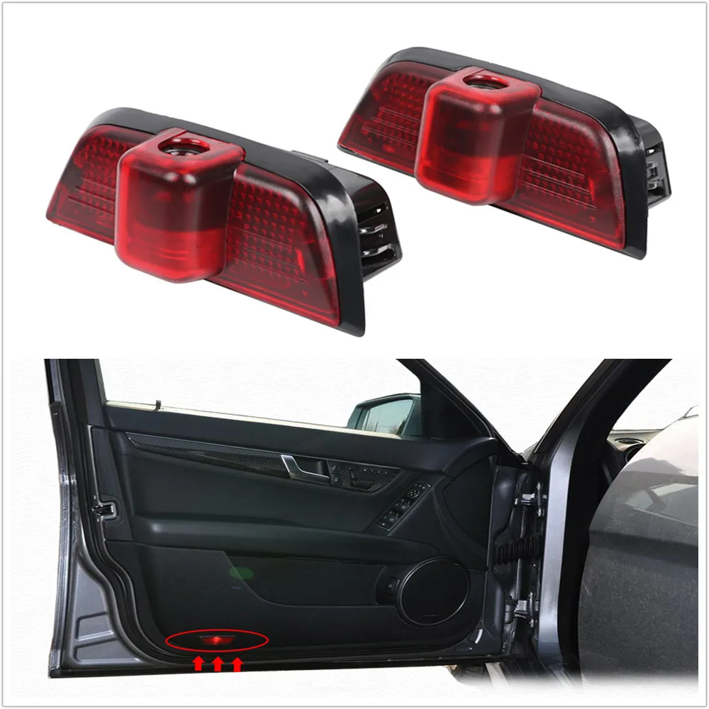 Luz LED de bienvenida y advertencia para la puerta interior del coche, para Mercedes Benz W204 Clase C C200 C300 C280 C260 2008 - 2013 2009 2010 2011 2012