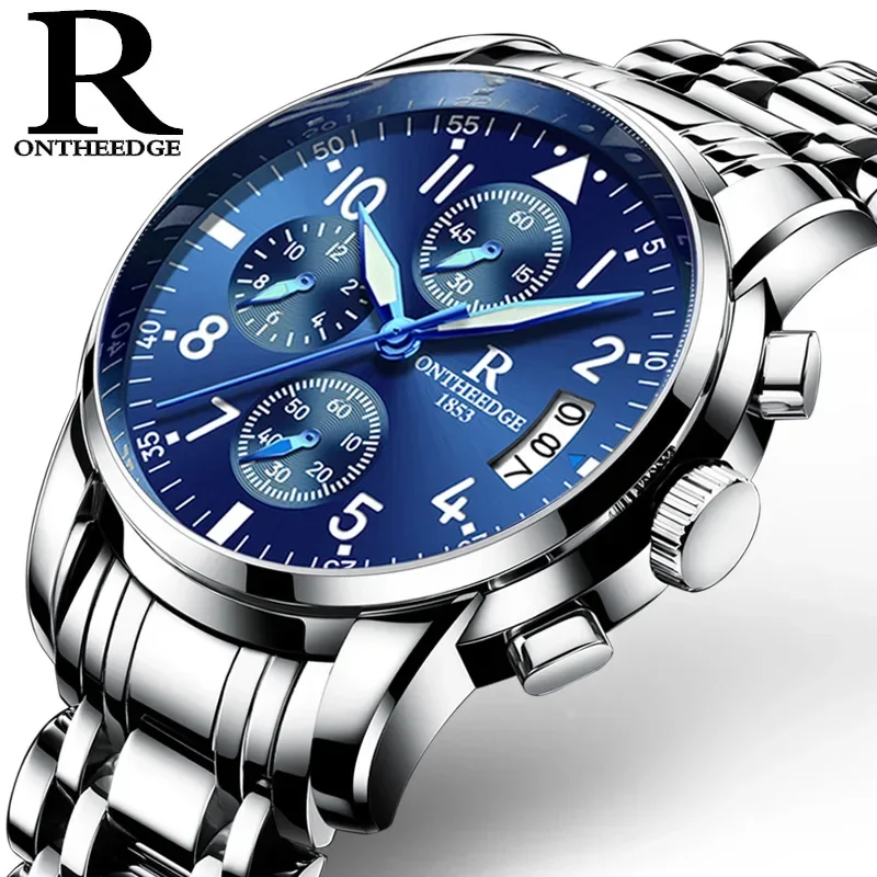 Genuine Ruizhiyuan brand, men's luminous fashion watch