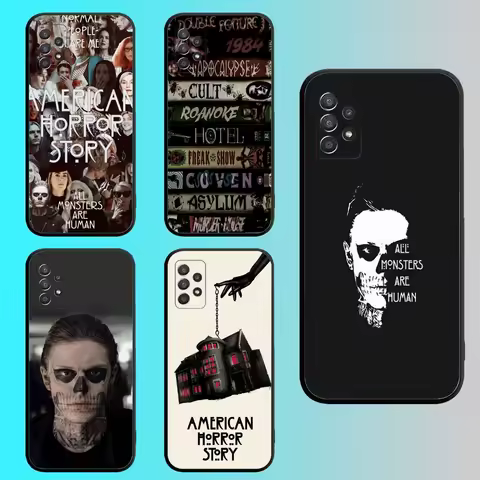 A-AHS-S A-American H-Horror S-Story Phone Case For Samsung S 25,24,21,22,23,30,20,Ultra,Plus,Fe,Lite,Note,10,9,5G Black Soft