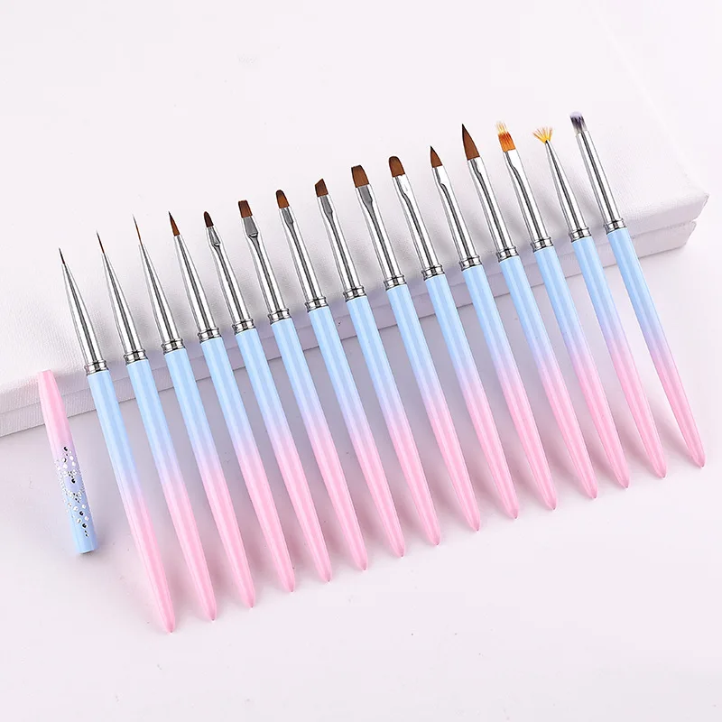 1PCS Nail Art Brushes Nail Polish Gel Painting Pen Liner French Stripes Brush Nail Accessories Uv Gel Brushes Manicure Tool