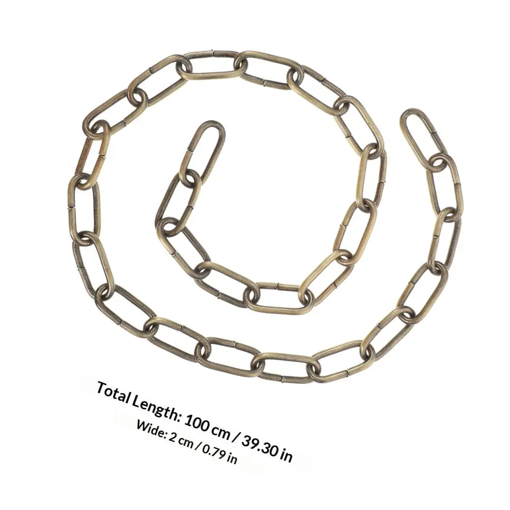 2Pcs Heavy Duty Pendant Light Chain Iron Decorative Chandelier Ceiling Hanging Chain Lamp Fixture Extension Lamp Accessories