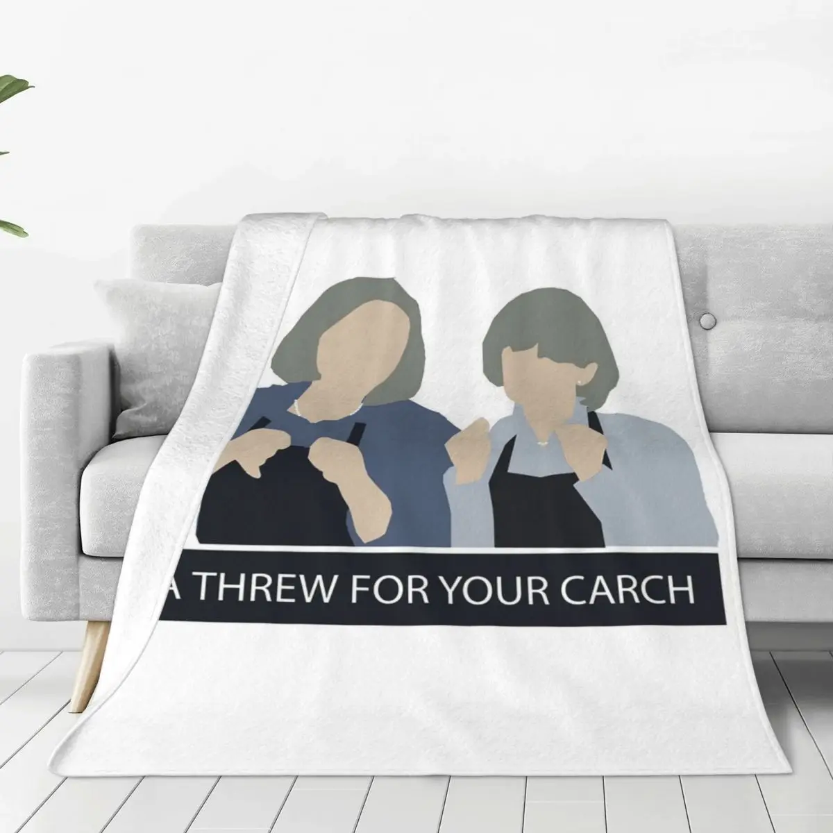 Prude And Trude - Kath And Kim Blanket Flannel Portable Sofa Throw Blankets For Home Bedroom Office Throws Bedspread Quilt