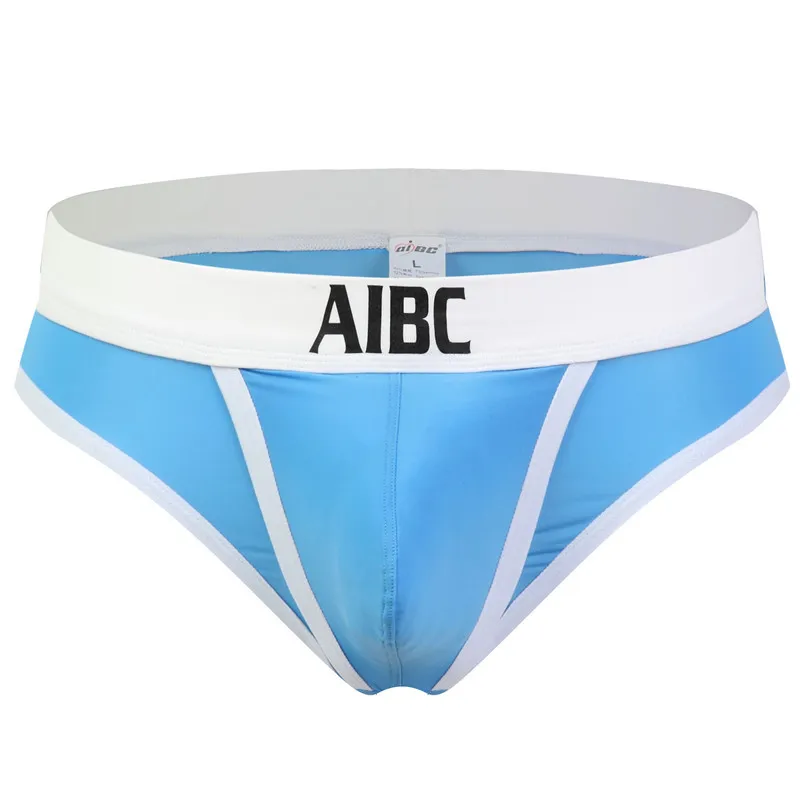 Aibc Open Front Mens Sheer Thong Penis Pouch Underwear T Back Sexy Lingerie Crotch Hole Ice Silk Panties Male Low Rise