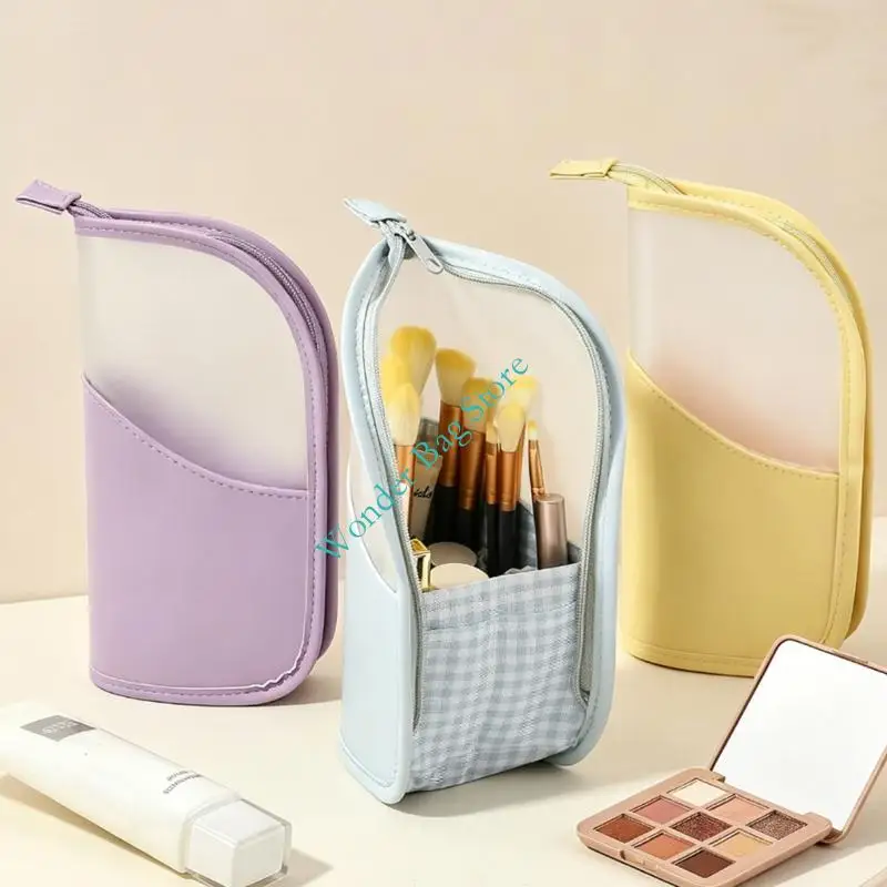 Waterproof Makeup Brush Holder Bag Portable TPU Cosmetic For Eyebrow Brushes And Pens Travel