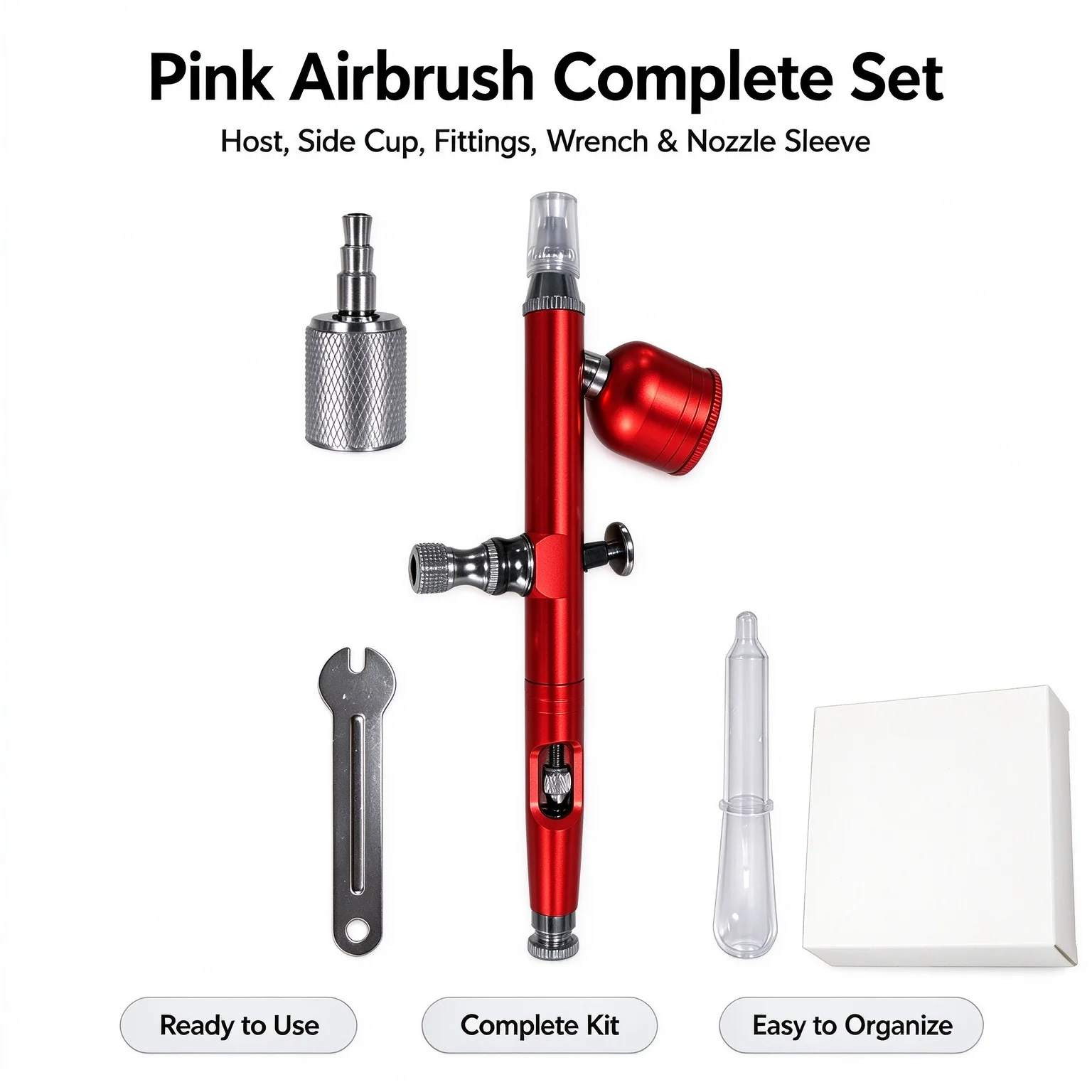 Colorful Airbrush Pen, Gravity Feed Cup, for Painting, Nail Art, Leather Restoration
