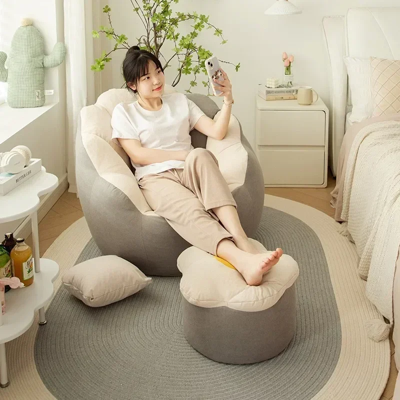 Lazy sofa rental living room small sofa single recliner tatami parcel flower sofa