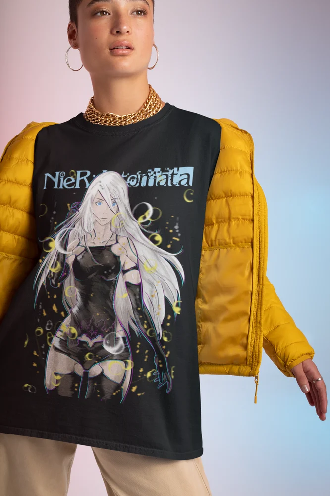 Nier Automata T-Shirt YoRHa 2A Anime Waifu Girl,Cyber Punk T-shirt All Size