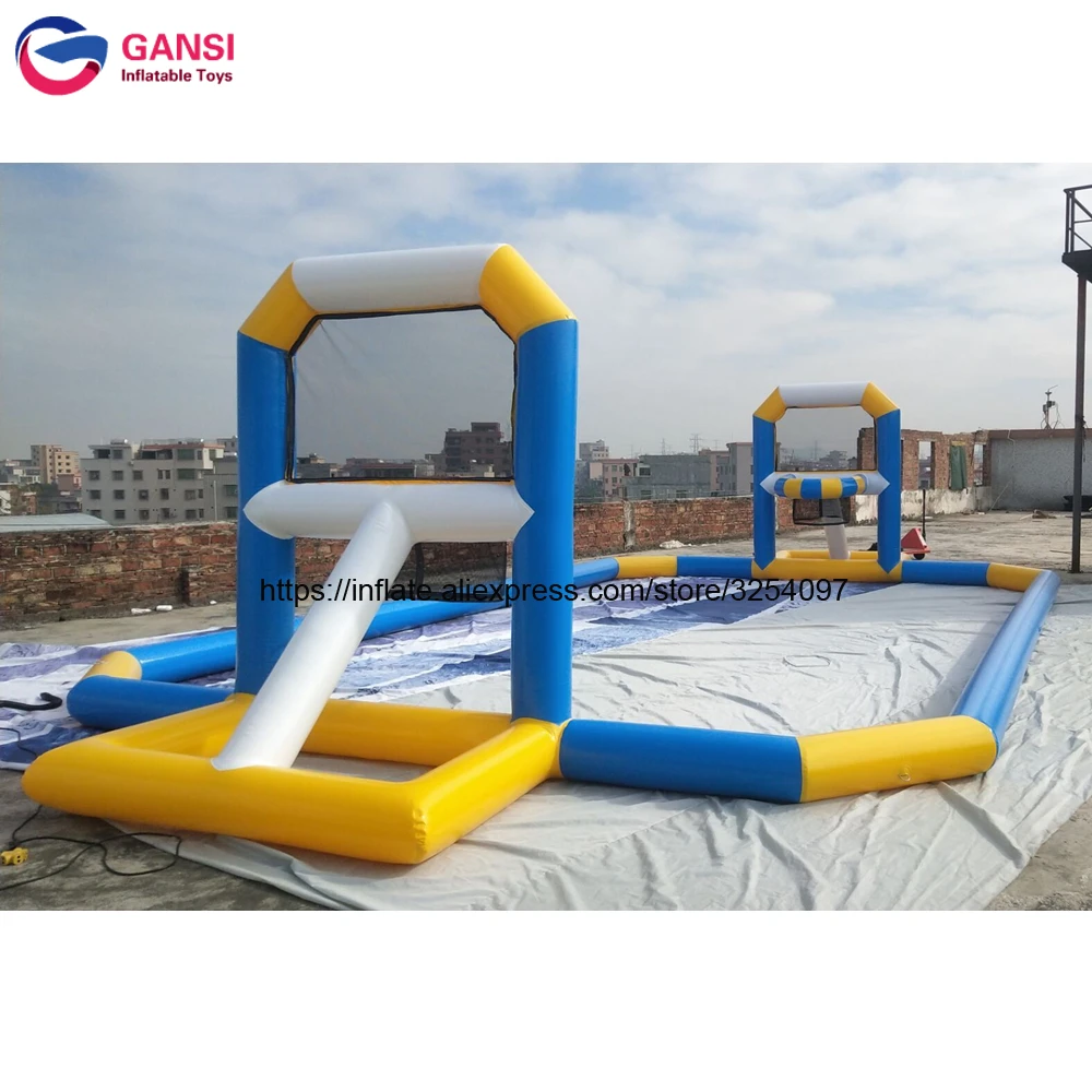 Inflatable Sports Football Pitch Arena Court Floating on Water Inflatable Basketball Filed