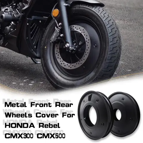 Honda Rebel 250 전용 휠 커버 세트, 전방 후방 휠 커버, CMX 250 300 500 Rebel 블랙 아머 커스텀 림 휠, CMX300 CMX500