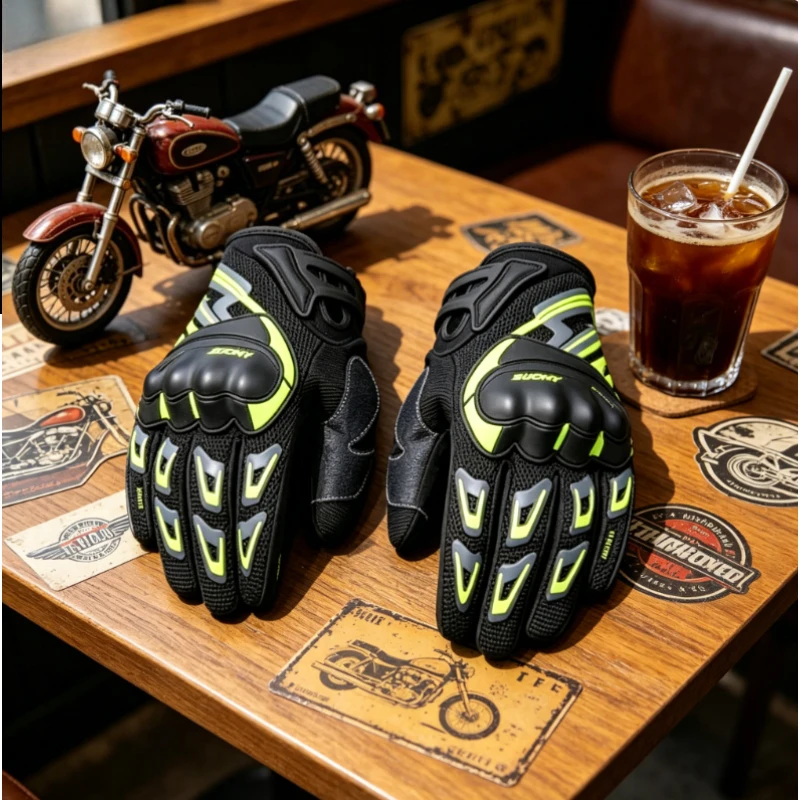 2026 NEW Suomy Pink Motorcycle Gloves Touch Screen Summer Breathable Moto Biker Riding Gear for Men and Women