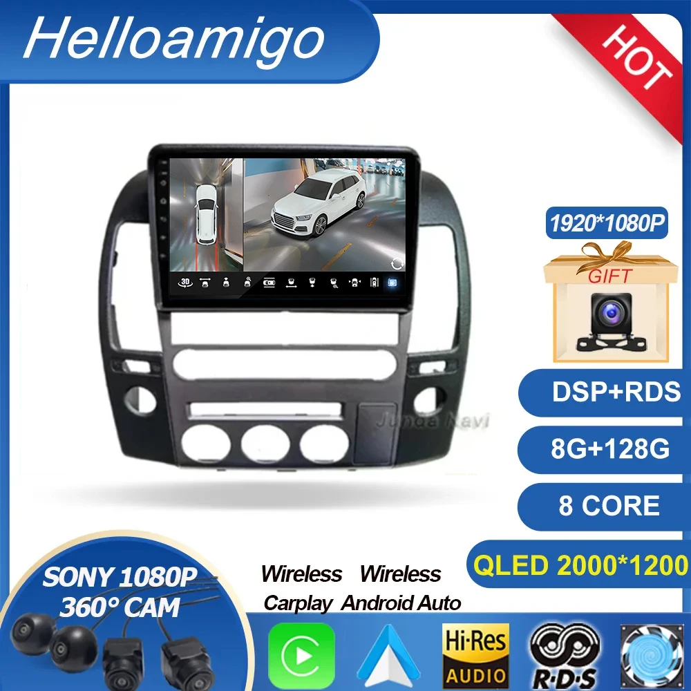 For NISSAN PATHFINDER NAVARA 2004-2014 9 Inch Android 13 Car Radio Android Multimedia Player Stereo GPS Navigation 4G 2 Din