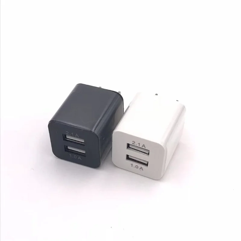 Direct Charging Mobile Phone US Standard Charger Usb Charging Head Dual Port 1A Color US Standard Plug USB Charger